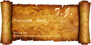 Turcsák Jenő névjegykártya