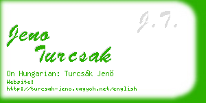 jeno turcsak business card